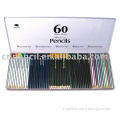 7\"60pcs Artist color pencil,drawing pencil,water color pencil,charcoal pencil,metallic color pencils.with metal box